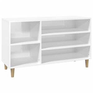 vidaXL Armoire &agrave; chaussure Blanc brillant 102x36x60 cm Bois ing&eacute;nierie