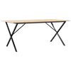 vidaXL Table &agrave; manger cadre en X 180x90x75 cm bois de pin massif acier