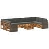 vidaXL Ensemble de canap&eacute;s d'ext&eacute;rieur 11 pc Naturel et Anthracite