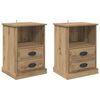 vidaXL Cabinet de chevet 2 pc Ch&ecirc;ne artisanal 36 x 43 x 60 cm