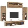 vidaXL Ensemble meuble TV 6 pcs chêne artisanal Bois d'ingénierie