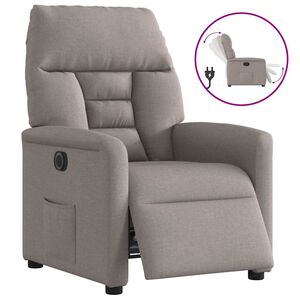 vidaXL Fauteuil inclinable &eacute;lectrique Taupe Tissu