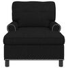 vidaXL Chaise longue avec coussin Noir 91 x 157 x 91 cm tissu