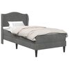 vidaXL Cadre de lit avec t&ecirc;te de lit Gris fonc&eacute; 90 x 190 cm Velours