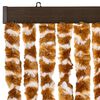 vidaXL Rideau anti-mouches ocre et blanc 56x200 cm chenille