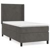 vidaXL Sommier &agrave; lattes de lit avec matelas Gris fonc&eacute; 100x200 cm
