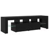 vidaXL Meuble TV 2 pcs Ch&ecirc;ne noir 260 x 37 x 40 cm Bois d'ing&eacute;nierie