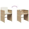 vidaXL Ensemble &agrave; manger de jardin et coussins 9 pcs beige Poly rotin