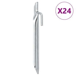 vidaXL Piquets de tente 24pcs en forme de V 17cm &Oslash;20mm acier galvanis&eacute;