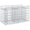 vidaXL Lit sur&eacute;lev&eacute; gabion 100 x 50 x 60 cm Acier galvanis&eacute; Argent&eacute;
