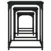 vidaXL Tables basses gigognes 3 pcs noir bois d'ing&eacute;nierie