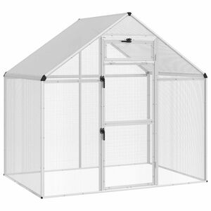 vidaXL Cage pour oiseaux Argent&eacute; 181,5 x 112 x 173,5 cm