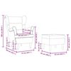vidaXL Fauteuil avec repose-pied Marron fonc&eacute; Tissu