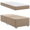 vidaXL Cadre de lit avec matelas Cappuccino 90 x 200 cm tissu