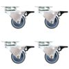 vidaXL Roulettes pivotantes doubles &agrave; double frein 4 pcs 50 mm