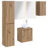 vidaXL Ensemble d'armoire de salle de bain 5 pcs Ch&ecirc;ne artisanal