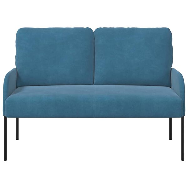 vidaXL Canap&eacute;s avec coussin 110cm Bleu Contreplaqu&eacute;