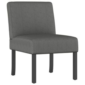vidaXL Fauteuil sans accoudoirs gris fonc&eacute; tissu