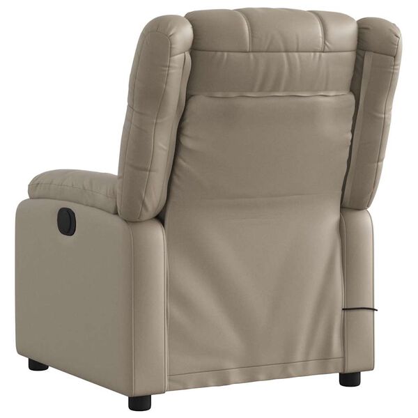 vidaXL Fauteuil de massage inclinable Cappuccino Similicuir