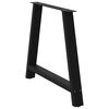 vidaXL Pieds de table &agrave; manger en forme de A, 2 pi&egrave;ces, noir, 100 x (72-73) cm, acier