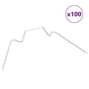 vidaXL Clips pour serre 100 pcs type W acier galvanis&eacute;