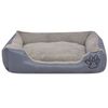 vidaXL Lit pour chiens avec coussin rembourr&eacute; Taille S Gris