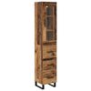 vidaXL Haut Armoire Bois Ancien 34,5 x 34 x 180 cm Bois d'ing&eacute;nierie