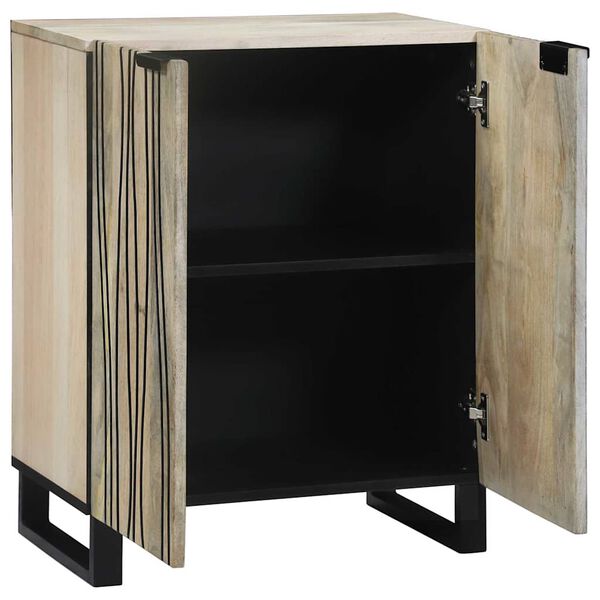 vidaXL Buffet Blanc 60 x 33.5 x 75 cm Bois de manguier massif