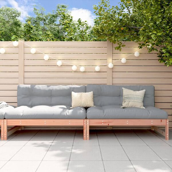 vidaXL Canap&eacute;s centraux de jardin 2 pcs 120x80 cm bois massif douglas