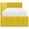 vidaXL Cadre de lit d'angle avec matelas 2 pcs Jaune Velours
