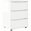 vidaXL Armoire de rangement Blanc brillant 60 x 48 x 81 cm