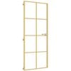vidaXL Porte int&eacute;rieure mince dor&eacute; 83x201,5 cm verre tremp&eacute; aluminium