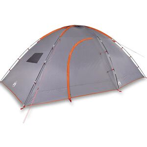 vidaXL Tente de camping 8 personnes gris et orange imperm&eacute;able