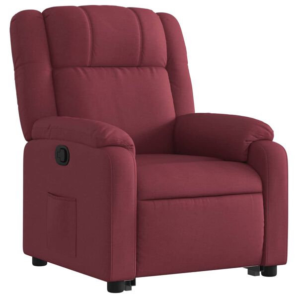vidaXL Fauteuil inclinable rouge bordeaux tissu