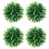 vidaXL Boules de buis artificielles avec lumi&egrave;res LED 4 pcs vert 15 cm
