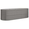 vidaXL Lit sur&eacute;lev&eacute; de jardin Acier galvanis&eacute; 224x80x68 cm gris