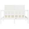 vidaXL Cadre de lit sans matelas blanc bois de pin massif