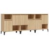 vidaXL Buffets 3 pcs ch&ecirc;ne sonoma 60x35x70 cm bois d'ing&eacute;nierie