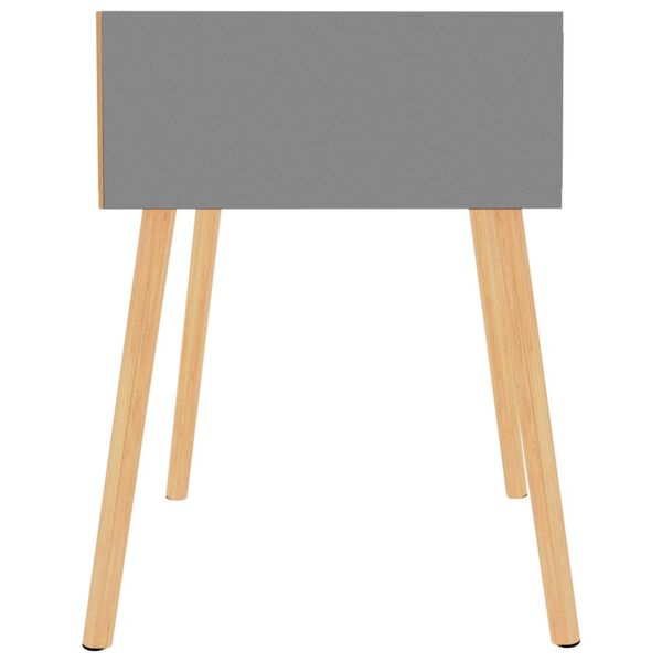 vidaXL Table de chevet Gris 40x40x56 cm Bois d'ing&eacute;nierie
