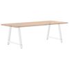 vidaXL Pieds de table &agrave; manger en forme de A, 2 pi&egrave;ces, blanc, 100 x (72-73) cm, acier