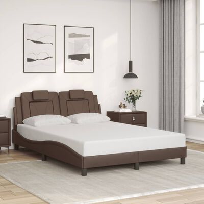 vidaXL Cadre de lit sans matelas marron 120x200 cm similicuir