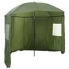 vidaXL Umbrella de p&ecirc;che 290 x 225 cm Polyester Oxford Jaune arm&eacute;e