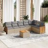 vidaXL Salon de jardin avec coussins 8 pcs beige r&eacute;sine tress&eacute;e