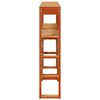 vidaXL T&ecirc;te de lit avec &eacute;tag&egrave;res marron cire 140 cm bois massif de pin