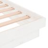 vidaXL Cadre de lit sans matelas blanc bois massif