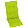 vidaXL Chaises de jardin lot de 2 avec coussins vert vif Teck massif