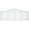 vidaXL Paniers à gabions arqués 14 pcs 200x50x60/80 cm fer galvanisé