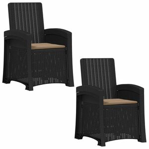 vidaXL Chaise de jardin inclinable imitant le rotin 2 pcs