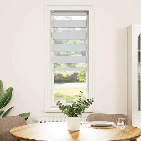 vidaXL Store z&egrave;bre blanc 40x100 cm largeur du tissu 35,9 cm polyester