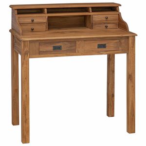 vidaXL Bureau d'&eacute;criture avec tiroir Naturel 89,5 x 49,5 x 100 cm